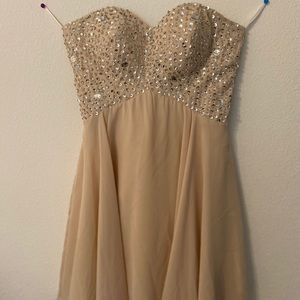 Studded Champagne Dress